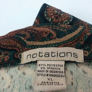 Notations Brand XL Paisley XL Skirt Fall Autumn  C